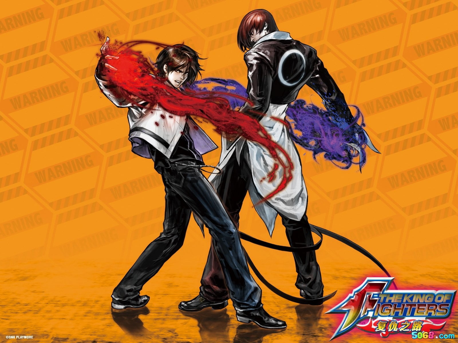 The King of Fighters graphic wallpaper, King of Fighters, Kyo Kusanagi, Iori Yagami, video games