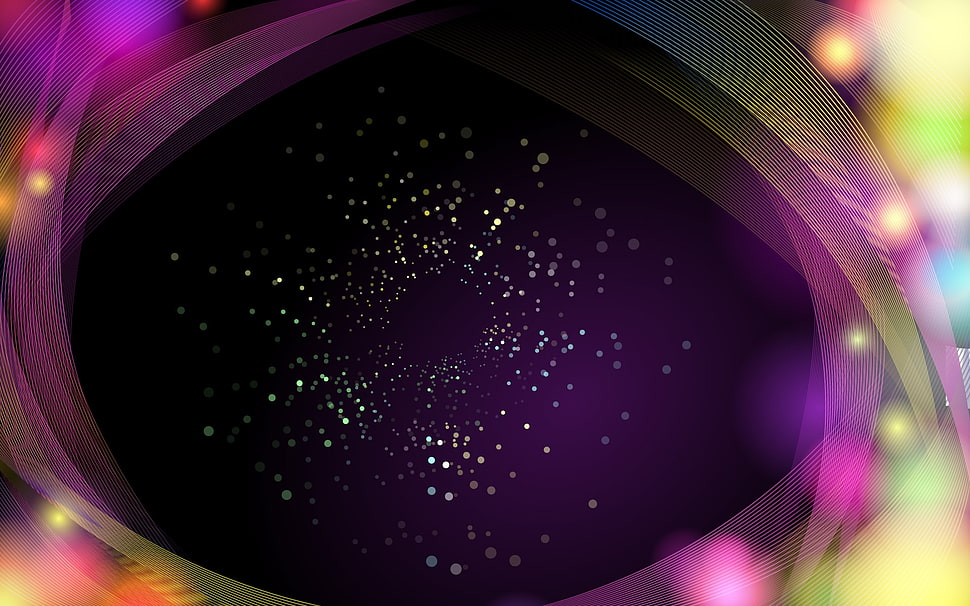 purple, green, and black optical illusion wallpaper HD wallpaper