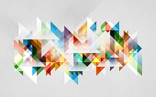 multicolored abstract pixilated painting