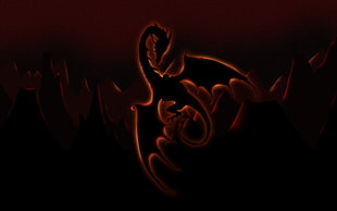 black dragon illustration
