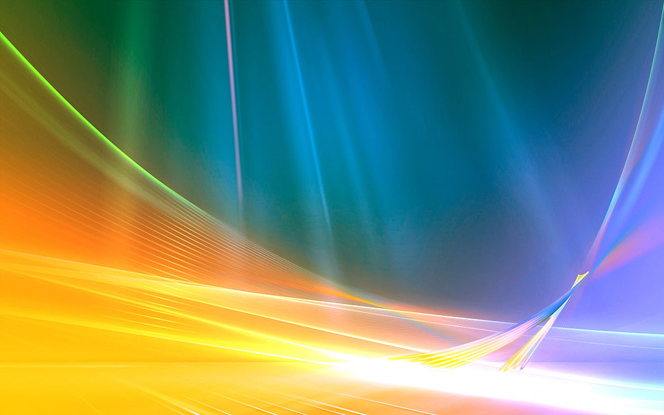 purple, blue and orange 3D pattern HD wallpaper
