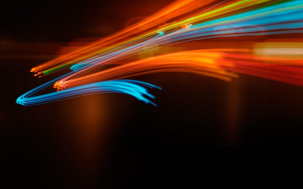 red and blue 3D digital wallpaper HD wallpaper