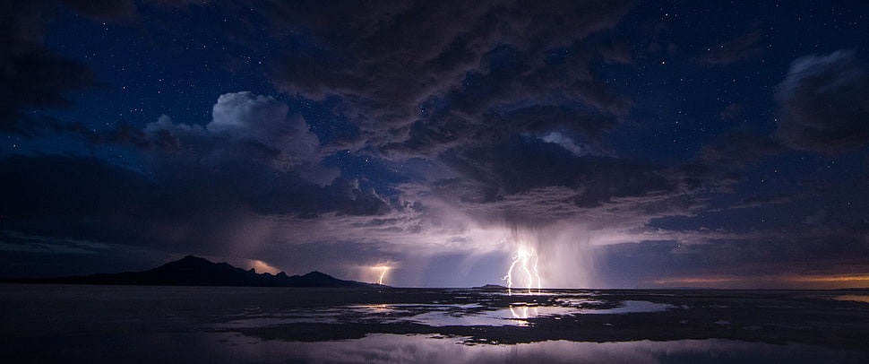 clouds and lightning, nature HD wallpaper