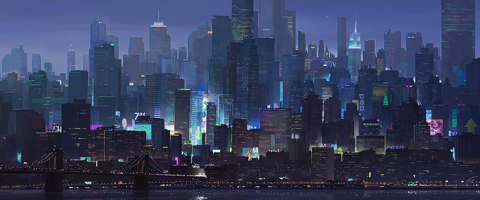 assorted-color concrete buildings at daytime HD wallpaper