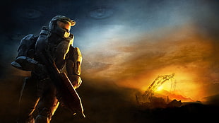 Halo game wallpaper, Master Chief, Halo 3, video games, Cortana HD wallpaper