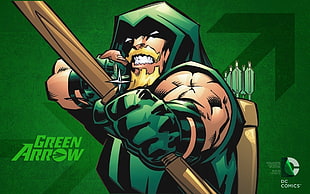 Green Arrow DC digital wallpaper