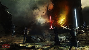 Star Wars Kylo Ren, Star Wars: The Last Jedi, Star Wars: The Force Awakens, Star Wars, Rey (from Star Wars) HD wallpaper