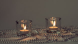 two tealight candles