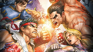 Street Fighter characters illustration HD wallpaper