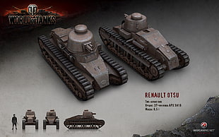 black and gray car parts, World of Tanks, tank, video games