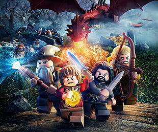 Lego Lord of the Rings digital wallpaper, LEGO, The Hobbit, video games