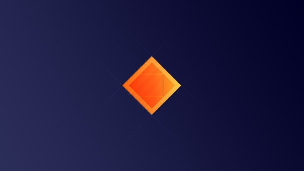 square orange and yellow logo HD wallpaper