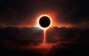 total lunar eclipse wallpaper, eclipse , planet