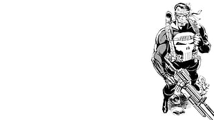 male character illustration, The Punisher, Frank Castle, Marvel Comics