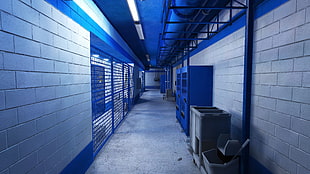 blue metal storage, Mirror's Edge, video games