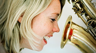 gold-colored musical instrument