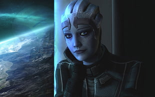 female character illustration, Mass Effect, Mass Effect 2, Mass Effect 3, Liara T'Soni