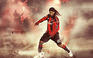 Ronaldinho AC Milan graphic wallpaper HD wallpaper