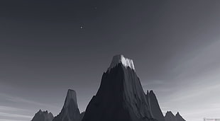 mountain illustration HD wallpaper