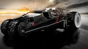 black car concept, car HD wallpaper