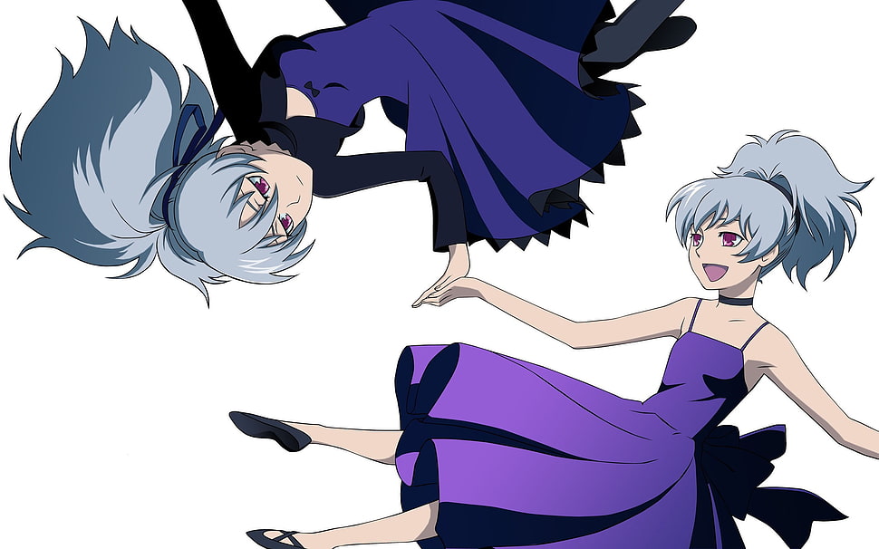 two female animated characters, Darker than Black, Yin HD wallpaper