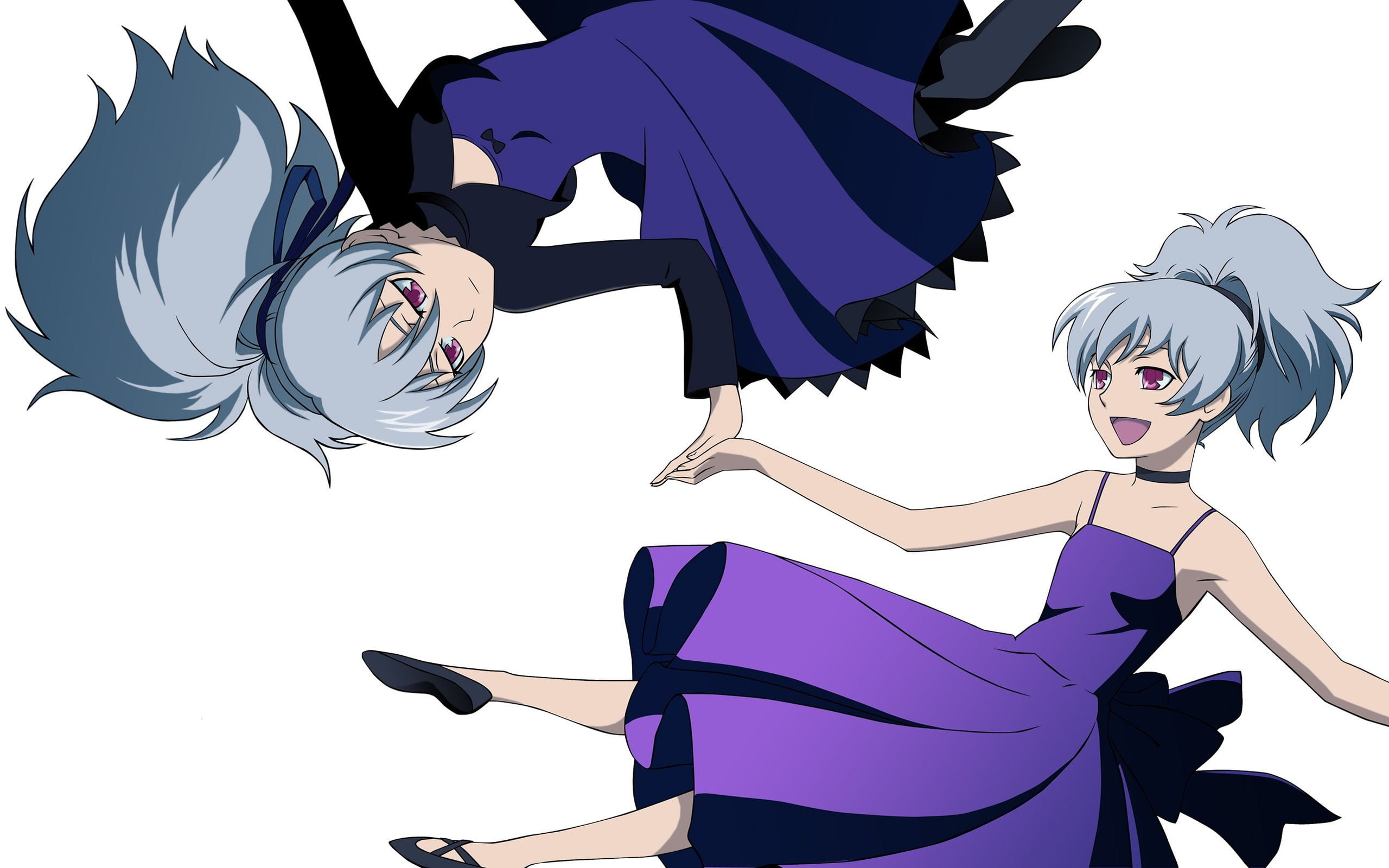 two female animated characters, Darker than Black, Yin