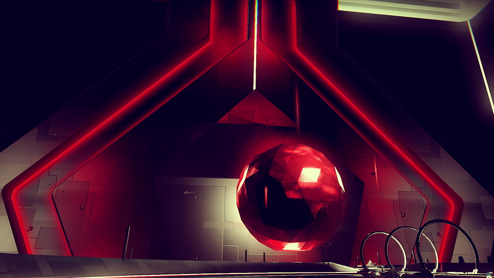 red ball illustration, No Man's Sky, video games, abstract HD wallpaper