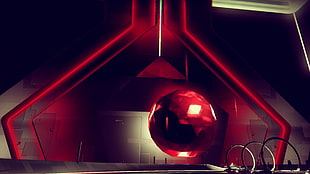 red ball illustration, No Man's Sky, video games, abstract
