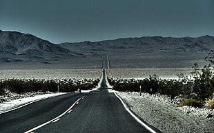 gray concrete road, road, landscape, highway