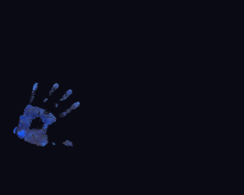 blue hand painting HD wallpaper