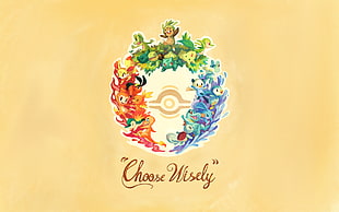 choose wisely clip art, onemegawatt, artwork, video games, Pokémon HD wallpaper