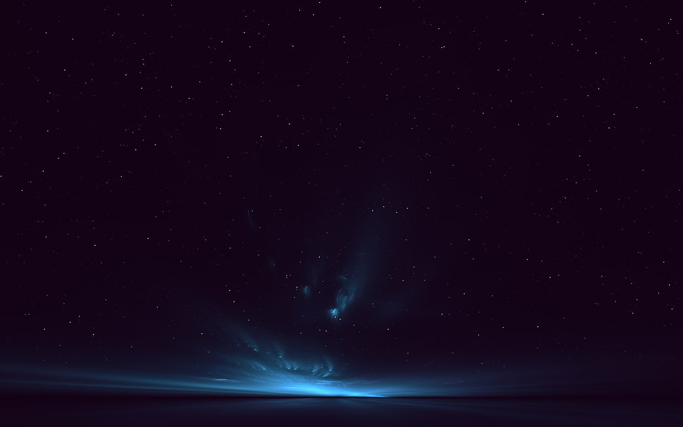 dark sky with white light flares HD wallpaper