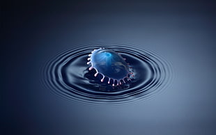 water drop artwork, Collision, Splash, Ripples