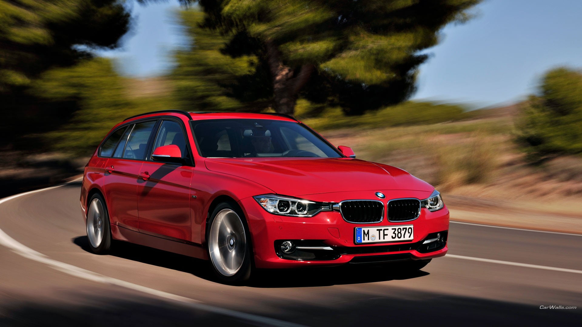 Red Bmw Station Wagon Bmw 3 Bmw Road Red Cars Hd Wallpaper Wallpaper Flare
