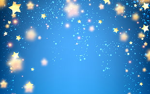 yellow star with blue background wallpaper HD wallpaper