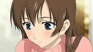 woman brown haired anime character