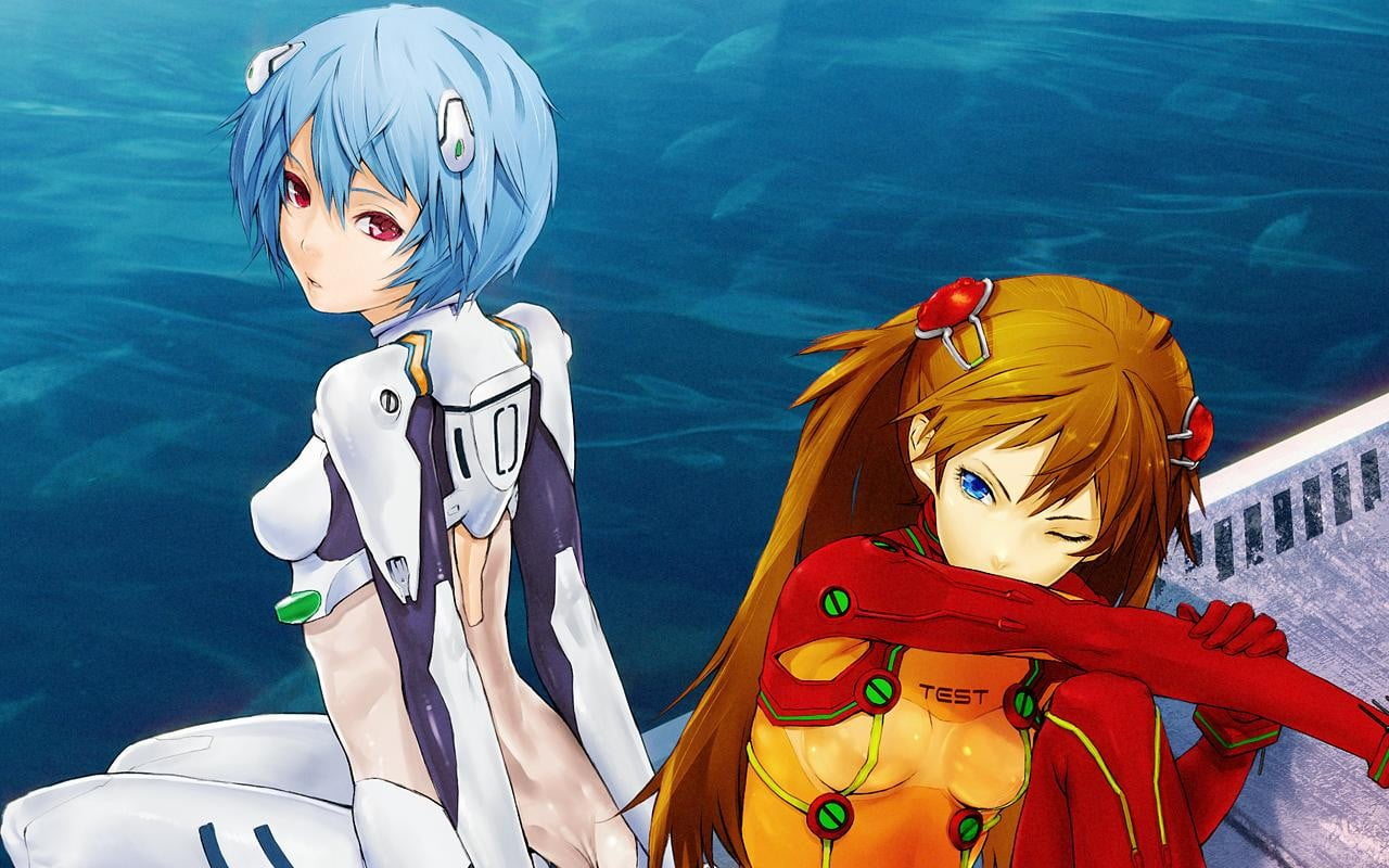 Evangelion anime wallpaper, Neon Genesis Evangelion, Asuka Langley Soryu, Ayanami Rei, Nerv