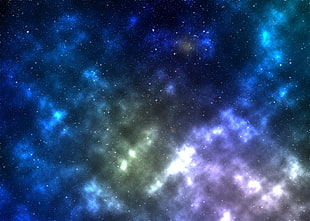 blue and purple galaxy, space, galaxy, stars, insterllar HD wallpaper