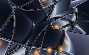 shallow focus of black logo