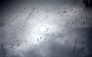 aerial photo of raindrops