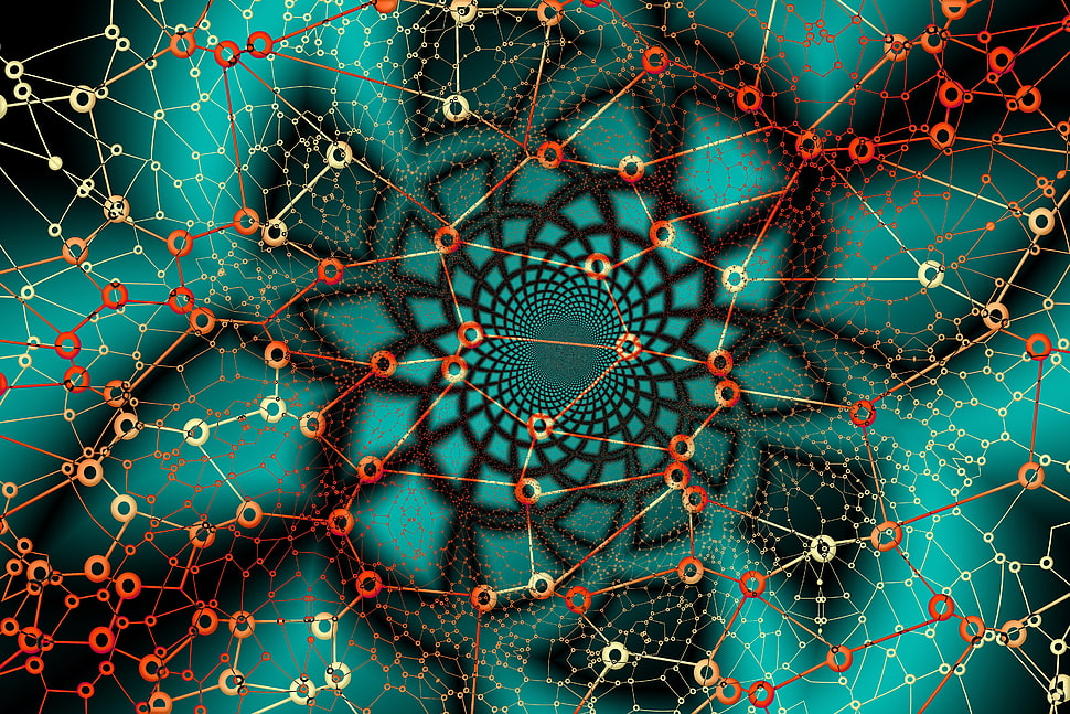 green, yellow, and red textile HD wallpaper