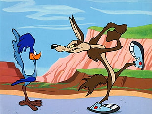Road Runner and Willie Cayote, Wile E. Coyote, Road Runner, cartoon, Looney Tunes