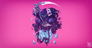 Grim Reaper illustration, artwork, Video Game Art, video games, Mortal Kombat HD wallpaper