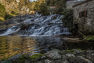 timelapse photography of waterfalls, pontevedra