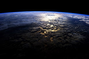 outer space photography of earth