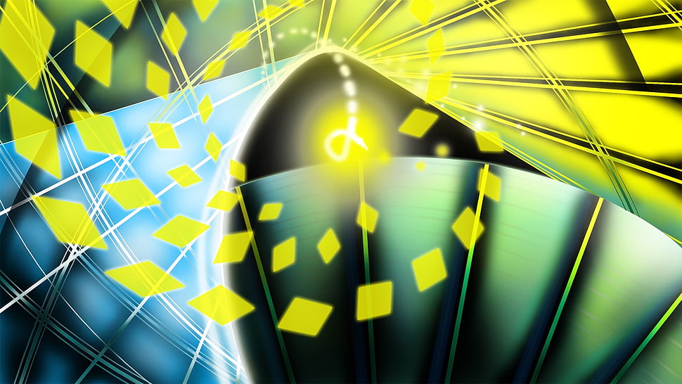 green and yellow digital wallpaper HD wallpaper