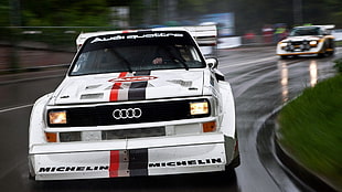 white Audi vehicle, Audi, audi quattro, car, rally cars HD wallpaper