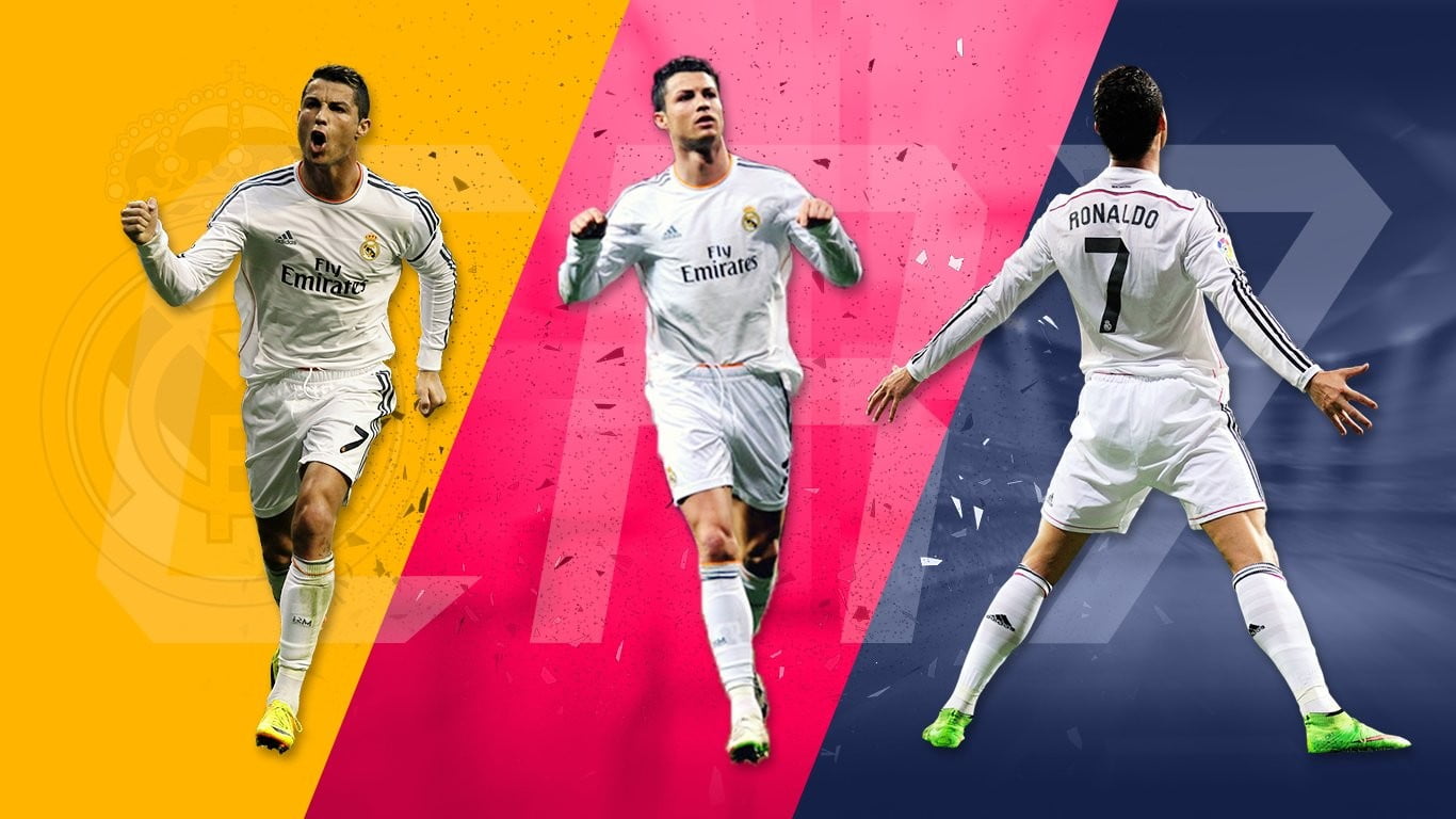 three soccer player collage, soccer, Cristiano Ronaldo, CR7, entertainment