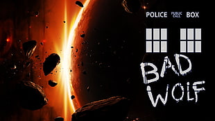 Bad Wolf poster, Doctor Who, Bad Wolf, TARDIS, planet