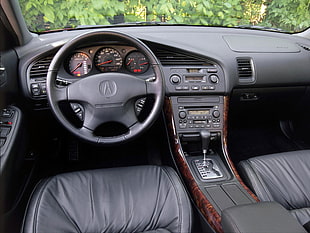 black Acura interior